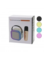 Colorful Sound System K-12 Karaoke (mikrofonlu) Wireless Hoparlör & Speaker (ışıklı) (usb Şarjlı) (dc 5v & Tf & Aux)*30