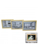 Dempower Dp-354 ( 3 Boyutlu & 15x20cm ) Led Işıklı Mini Tablo ( Usb Bağlantılı & Ayar Anahtarlı )*40