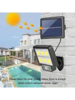 Egonex 120 Cob Led Solar Panel Güneş Enerjili 3 Mod Duvar Lambası