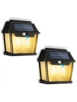 Egonex 2 Ampullü Hareket Sensörlü Solar Güneş Enerjili Ampul Led Duvar Lambası