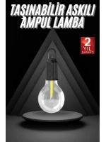 Egonex 3 Farklı Mod Ledli Şarjlı Asma Kancalı Kamp Lambası Taşınabilir Ampul T01-B