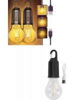 Egonex 3 Farklı Mod Ledli Şarjlı Asma Kancalı Kamp Lambası Taşınabilir Ampul T01-B