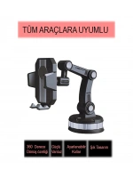 Egonex 360 Derece Dönebilen Ayarlanabilir Araç Içi Vantuzlu Telefon Tutucu
