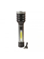 Egonex ​​5w Cob Ve Led Şarj Edilebilir El Feneri - Siyah
