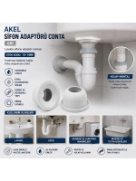 Egonex Akel Sifon Adaptörü Conta Gri *100x5