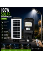 Egonex Ars-348964 ( 100w & 6500k ) ( Solar & Güneş Enerjili ) Sokak Lambası & Armatür ( Sensörlü ) ( Bahçe-balkon-sokak )*10