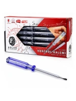 Egonex Aslan As-7204 ( Düz ) Kontrol Kalemi Klemens Çelik Uçlu*24x20