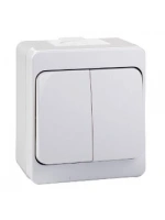 Egonex Atom ( Sıva Üstü ) Komitatörlü 2li Anahtar Priz*12x10