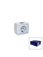Egonex Atom Sıva Üstü Topraklı Priz*12x10