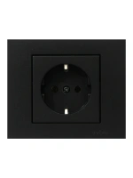Egonex Atom ( Siyah ) Topraklı Priz*12x10