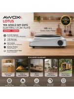 Egonex Awox Lotus Tek Gözlü Elektrikli Ocak Plate 185mm.1500w*6