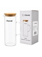 Egonex Barotti Dmr-9039 ( Bambu Kapaklı ) Cam Sürahi & Borosilikat ( 1200ml )*12=k