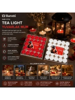 Egonex Barotti Dmr-9734 ( 50pcs ) ( Renkli ) ( Yuvarlak ) Tea Light Mum*40