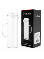 Egonex Barotti Dmr-9795 ( Cam Kapaklı & Düz ) Cam Sürahi & Borosilikat ( 1200ml )*12=k