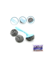 Egonex Bella House K-7392 ( 3+1 ) Bulaşık Top Teli Uzun Saplı*12x25
