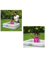 Egonex Bestway-51116 ( 2 Halka ) Kare Bebek Şişme Havuz ( 86x86x25cm ) ( 0-3yaş )*8=k