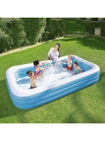 Egonex Bestway-54006 ( 2 Halka ) ( 778lt ) Dikdörtgen Aile Mavi Şişme Havuz ( 2.62x1.75x51cm ) ( 6+ Yaş )*3=k