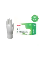 Egonex Beybi ( S ) ( Pudralı ) ( 100pcs ) ( Lateks ) Muayene Eldiveni*1x20