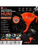 Egonex Bhd-00213 ( Çelik Süzgeçli ) Spiralli Huni ( Sabit Borulu ) 1.2lt*50