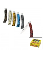 Egonex Çeliktürk ( No-3 ) Paslanmaz ( Bilezikli ) Çakı ( Renkli Plastik Saplı )*10x1