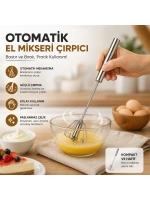 Egonex Chef Prıme Enfa Enf-366 ( Otomatik=bastır-bırak ) ( Metal ) El Mikseri Çırpıcı*12x12