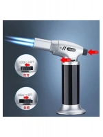 Egonex Çift Torch Doldurulabilir Jet Alev Pürmüz Çakmak AT-800