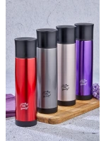 Egonex Cooker Ckr-2021 ( 0.5lt ) Trend Çelik Termos Renkli ( Paslanmaz Çelik & Kaydırmaz Tpr Taban )*24