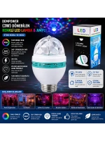 Egonex Dempower Dp-269 ( 3w ) Dönebilen ( Disko ) Renkli Led Lamba & Ampul ( Tam Renkli ) ( 170-265v )*100