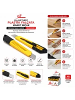Egonex Deniz El Aletleri ( Eko ) Plastik Falçata Maket Bıçak Sarı*48x12