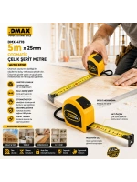 Egonex Dmax Dmx-4778 ( 5mt X 25mm ) ( Otomatik ) Çelik Şerit Metre ( Stoplu )*12x8