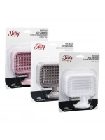 Egonex Dolly Y-056 Lüks Vantuzlu Katı Sabunluk ( Dikdörtgen & Izgaralı )*36