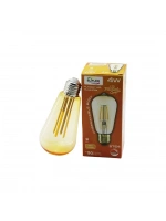 Egonex Elitled St-64 ( 4w & E27 ) ( Gold Color ) ( Led Filament & Rustik Ampul ) Lamba ( 500lumen ) (kırılmaz Gövde)*80