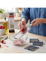 Egonex Enfa Enf-1010 Grater ( 3in1 ) Lüx Metal Rende Seti ( Tak--çıkar= Rende & Soyacak & Dilimleme Başlıklı )*60