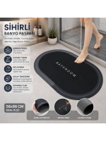 Egonex Enfa Enf-794 ( Oval ) Su Emici Sihirli Banyo Paspas & Bulaşık Altlık (58x38cm)*60