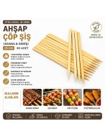 Egonex Enfa Ra-270 ( Adana & Geniş ) Ahşap Çöp Şiş ( 25cm )*10x20
