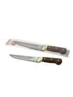 Egonex ERİNOX ( PS-0403 ) ( NO-3 ) ( KASAP ) ET BIÇAK & KURBAN ( SARI AHŞAP GÖRÜNÜM PLASTİK SAPLI )*15X8