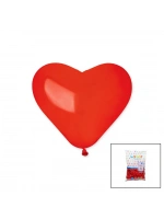 Egonex Gemar-cr Baskısız Kırmızı Kalp Balon #005 ( 10 & 25cm & 100pcs )*1x50