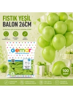 Egonex Gemar Gm-90-11 ( İç Mekan & Fıstık Yeşil ) Balon ( 10 & 26cm & 100pcs )*1x100
