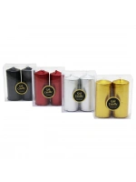 Egonex Gül Candle Gl-215 ( 2pcs ) ( Yaldızlı ) Takoz Mum*72=k