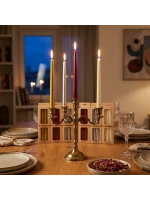 Egonex Gül Mum Kod-252  ( 4pcs ) Candle Metalik Renkler Şamdan Mum 25cm*40