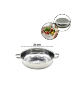 Egonex Güneş ( No-0 ) ( 24cm ) ( Basık ) Süzek Metal Süzgeç ( Kulplu )*100
