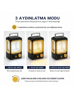 Egonex Hasuba Hs-234 ( Solar & Güneş Enerjili ) ( Usb Sarjlı ) Nostalji Solar Lamba ( 1500mah )*80