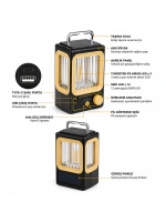 Egonex Hasuba Hs-234 ( Solar & Güneş Enerjili ) ( Usb Sarjlı ) Nostalji Solar Lamba ( 1500mah )*80