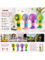 Egonex Hasuba Hs-290 Mini El Fanı ( Usb To Typc-e Şarjlı ) ( 3 Kademe Hız Ayar) ( M.üstü Ayaklı ) Vantilatör Renkli*144