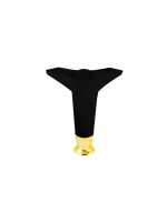Egonex İbico-935 ( 12cm & Siyah & Gold Uçlu ) Plastik Mobilya & Koltuk Ayak*10x5