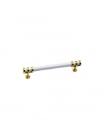 Egonex İbico-941 ( 12.8cm ) ( Yüzük Altın & Kulp Beyaz ) Boru Çekmece Kulp*10x5
