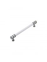 Egonex İbico-946 ( 12.8cm ) ( Yüzük Krom & Kulp Beyaz ) Boru Çekmece Kulp*10x5