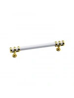 Egonex İbico-949 ( 16cm ) ( Yüzük Altın & Kulp Beyaz ) Boru Çekmece Kulp*10x5