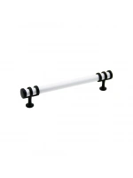 Egonex İbico-950 ( 16cm ) ( Yüzük Siyah & Kulp Beyaz ) Boru Çekmece Kulp*10x5