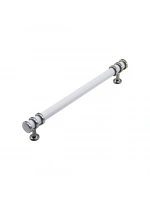 Egonex İbico-954 ( 16cm ) ( Yüzük Krom & Kulp Beyaz ) Boru Çekmece Kulp*10x5